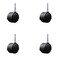 Service Caster 2'' Black Metal Hood Twin Wheel Caster Nylon Wheels Grip Neck Stem, 4PK SCC-GN02S50D-NYS-FB-4 - alternate 1